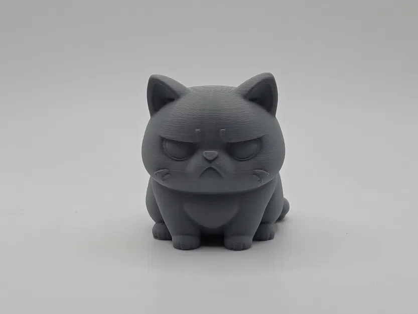 Mèo Cọc Dễ Thương – Tượng/Móc Khóa (Cute Grumpy Cat Figurine/Keychain) - Image 1