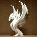 Tượng Phượng Hoàng Thanh Lịch (Elegant Phoenix Statue) – Mẫu in 3D - Thumbnail 1