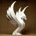 Tượng Phượng Hoàng Thanh Lịch (Elegant Phoenix Statue) – Mẫu in 3D - Thumbnail 2