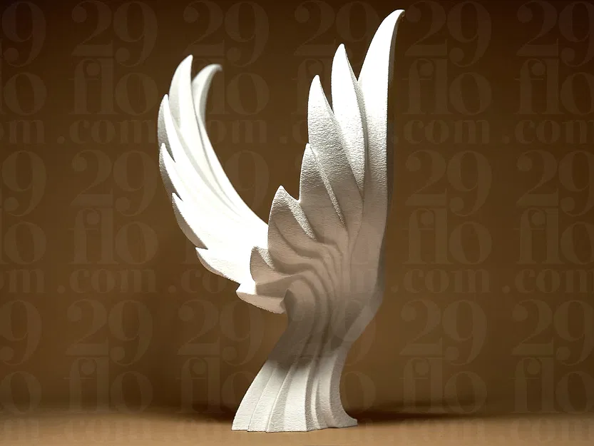 Tượng Phượng Hoàng Thanh Lịch (Elegant Phoenix Statue) – Mẫu in 3D - Image 3