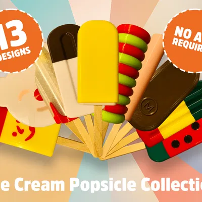 Bộ sưu tập Kem Que Ice Cream Popsicle – 13 mẫu – Không cần AMS