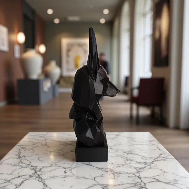 Tượng Bán Thân Anubis Low Poly - Image 4