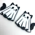 Bông tai Halloween Mèo Ma (Ghost Cat Earrings / Pendientes Gato Fantasma) - Thumbnail 2