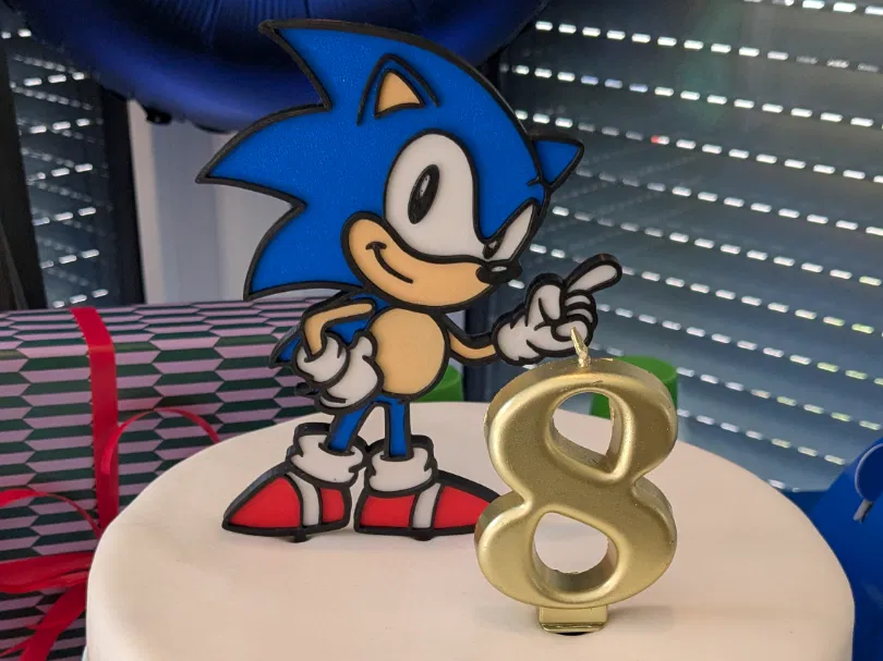 Sonic the Hedgehog Cake Topper (NO AMS - Multipart) - Topper bánh sinh nhật - Image 1