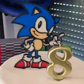 Sonic the Hedgehog Cake Topper (NO AMS - Multipart) - Topper bánh sinh nhật - Thumbnail 1