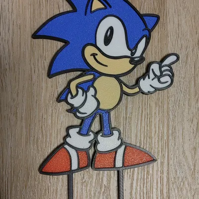 Sonic the Hedgehog Cake Topper (NO AMS - Multipart) - Topper bánh sinh nhật