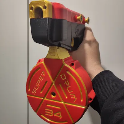 Super Drum 34 | Drum 34 viên half-dart Nerf tương thích Talon