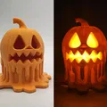 Ốp che đèn LED tea light Bí Ngô Jack-o-Lantern Chảy Melty - Thumbnail 1