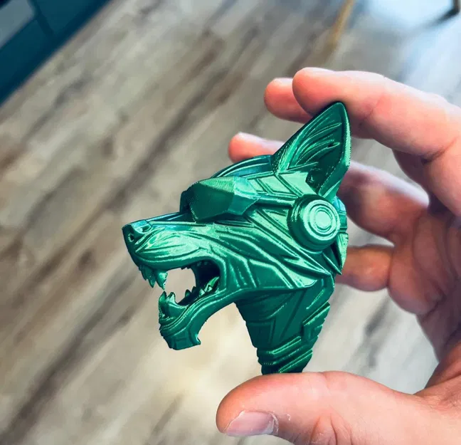 Cyber Wolf keychain holder – Móc treo chìa khóa treo tường phong cách cyber - Image 2