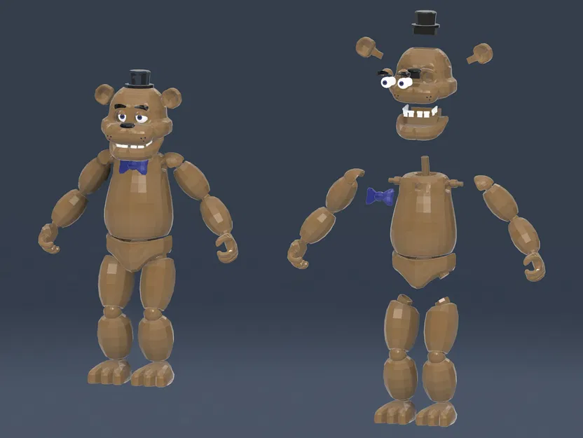 FNAF Freddy nhiều mảnh cho Single Extruder (Fusion 360) - Image 1