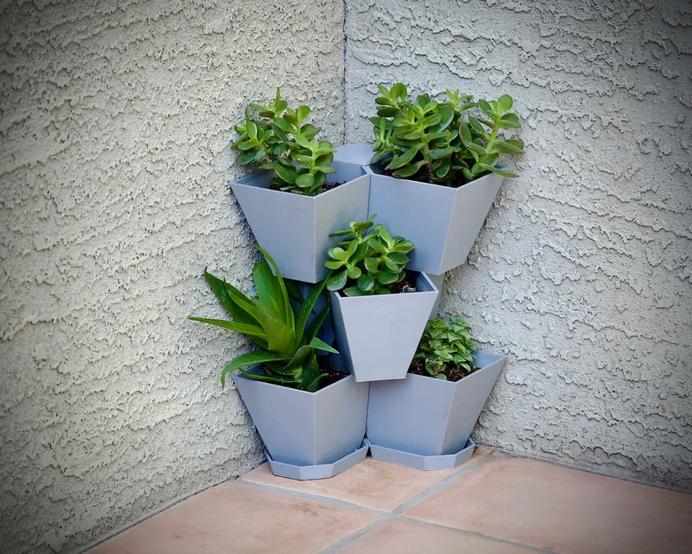 Chậu Trồng Cây Dạng Đứng Xếp Tầng (Vertical Stackable Planter) - Image 6