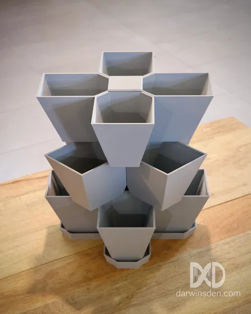 Chậu Trồng Cây Dạng Đứng Xếp Tầng (Vertical Stackable Planter) - Image 7