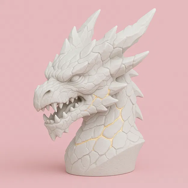 Đầu Rồng Dung Nham (Lava Dragon Head) — File .3mf In 3D Miễn Phí - Image 1