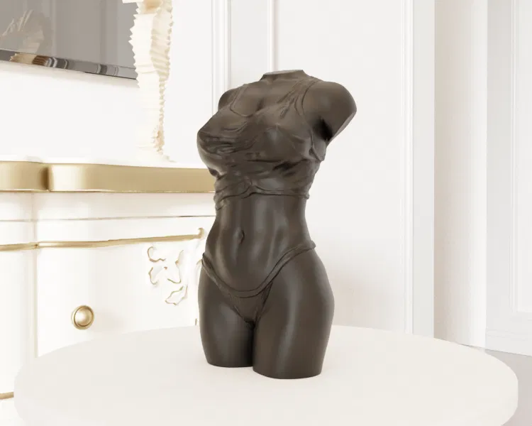 File STL cô gái mặc quần lót và áo – Tư thế đời thường, model 3D in được - Image 2