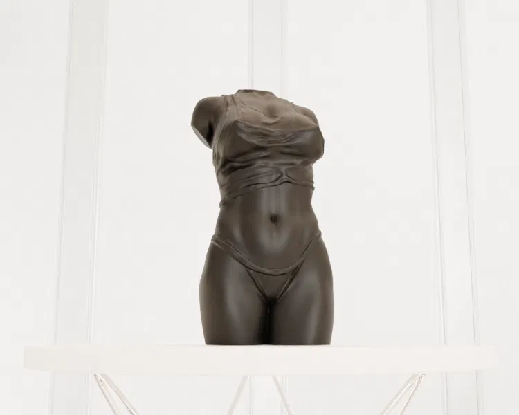 File STL cô gái mặc quần lót và áo – Tư thế đời thường, model 3D in được - Image 4