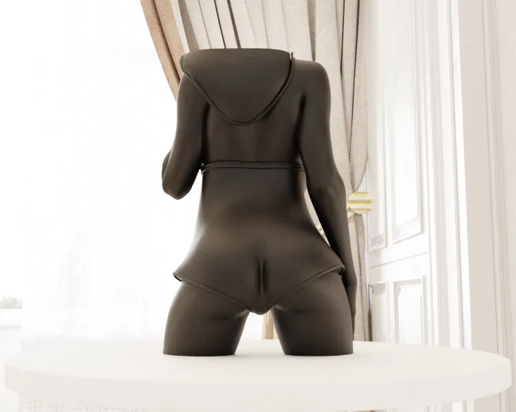 Tượng Nữ Mặc Nội Y Xuyên Thấu – Điêu Khắc Erotic Thanh Lịch - Image 2