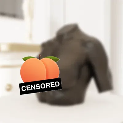 File STL thân trên nữ cơ bắp nude – Mẫu 3D in được vóc dáng athletic