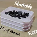 Khay phân loại xếp chồng kèm phễu (Stackable sorting tray with funnel) - Thumbnail 1