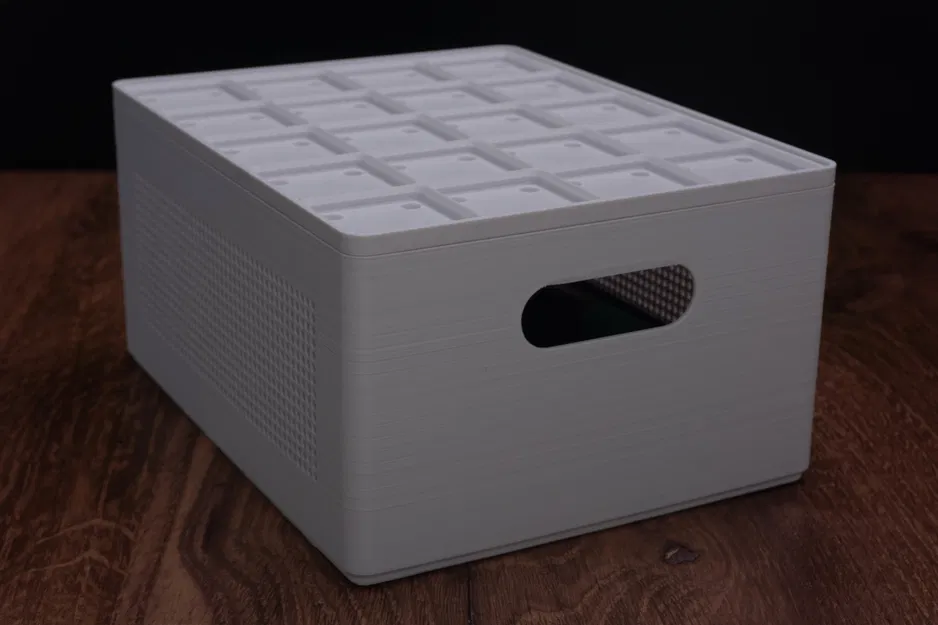 Khay Tote Gridfinity xếp chồng (5x4, cao 12u) - Image 1