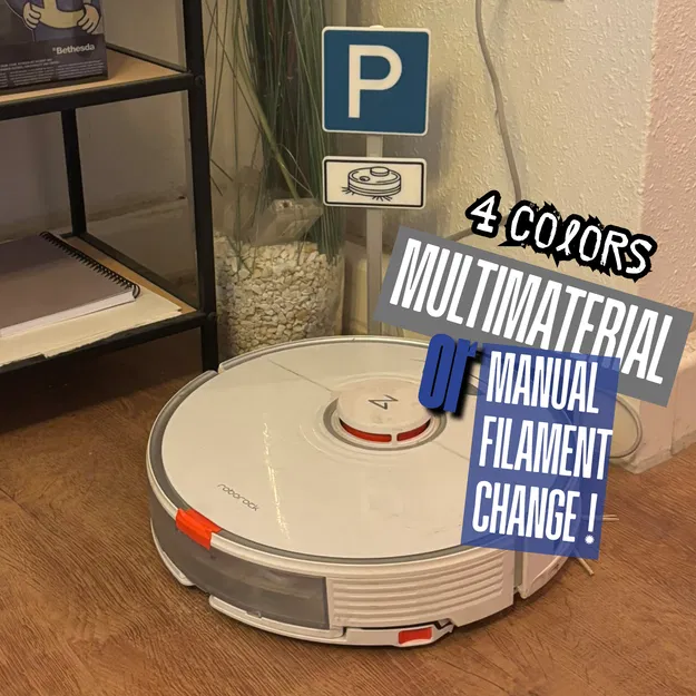 Bảng đậu xe “Robot Vacuum Only” (đa màu thủ công/tự động) cho Roborock/Roomba/Ecovacs - Image 2