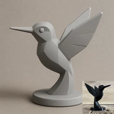 Tượng Trừu Tượng Chim Ruồi (Hummingbird Abstract Sculpture)