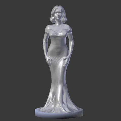 Beautiful Elegant Grace Kelly LADY Miniatur AI Textur – Tượng mini cô lady