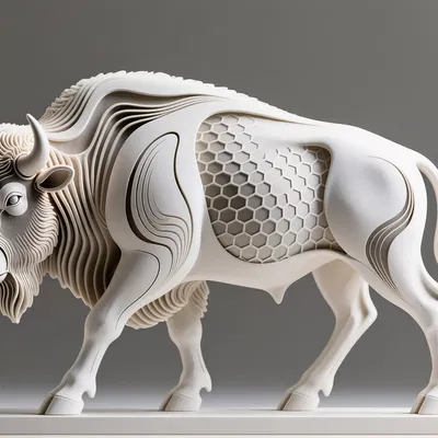 Bison, Hexa Sculpture