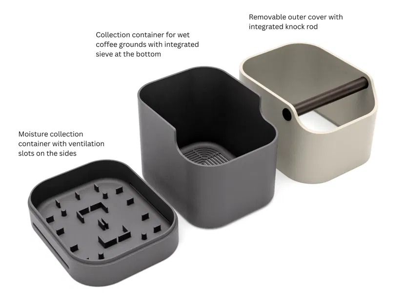 Knockbox gõ bã cà phê cho portafilter V2 (Espresso) | Abklopfbehälter V2 - Image 2