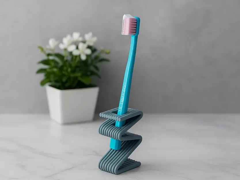 Giá Để Bàn Chải Đánh Răng Dạng Gân (Ribbed Toothbrush Holder) - Image 1