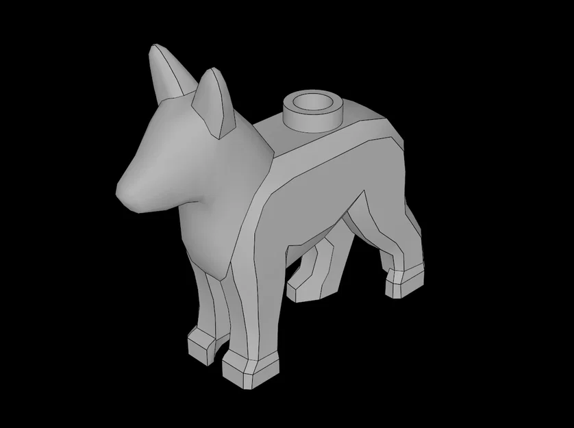 Lego Compatible (92586.dat) Animal Dog German Shepherd – Chó Becgie Đức - Image 1