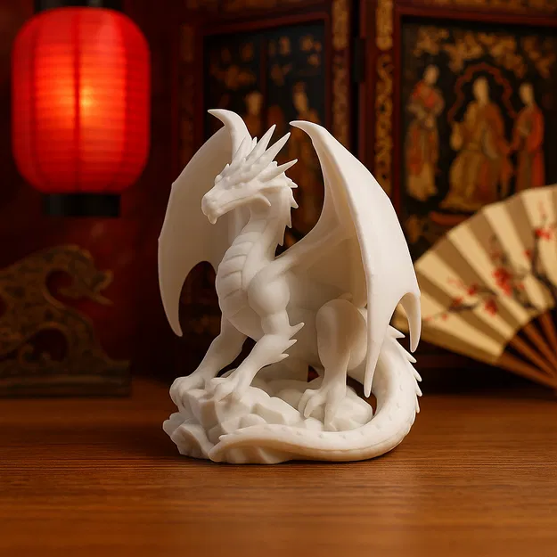 Rồng Hộ Vệ (Guardian Dragon) – Mô Hình 3D Chi Tiết In Nguyên Khối - Image 1