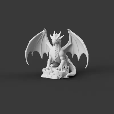 Rồng Hộ Vệ (Guardian Dragon) – Mô Hình 3D Chi Tiết In Nguyên Khối