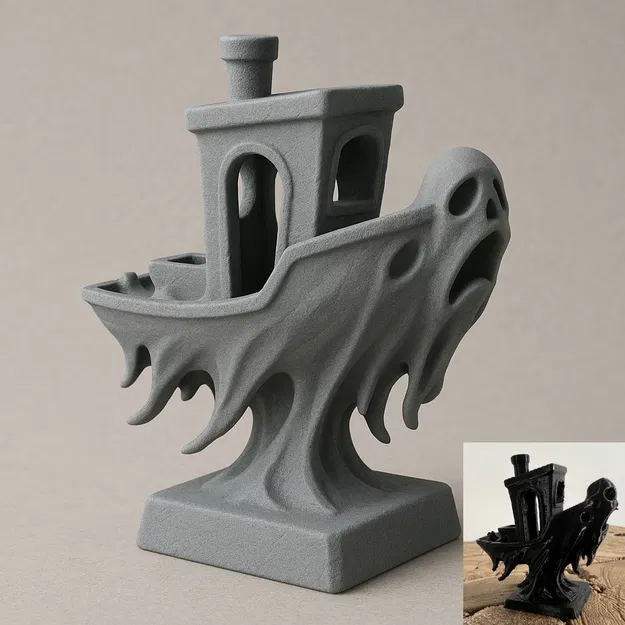 Ghosty Benchy (Benchy Ma) – Mô hình tượng 3D do AI tạo - Image 1