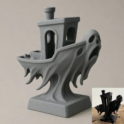 Ghosty Benchy (Benchy Ma) – Mô hình tượng 3D do AI tạo