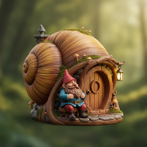 Ngôi Nhà Gnome Hình Vỏ Ốc Sên (The Snail-Shell Gnome Hut) - Image 1