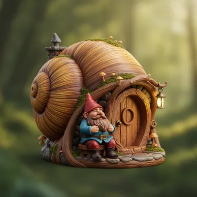 Ngôi Nhà Gnome Hình Vỏ Ốc Sên (The Snail-Shell Gnome Hut)