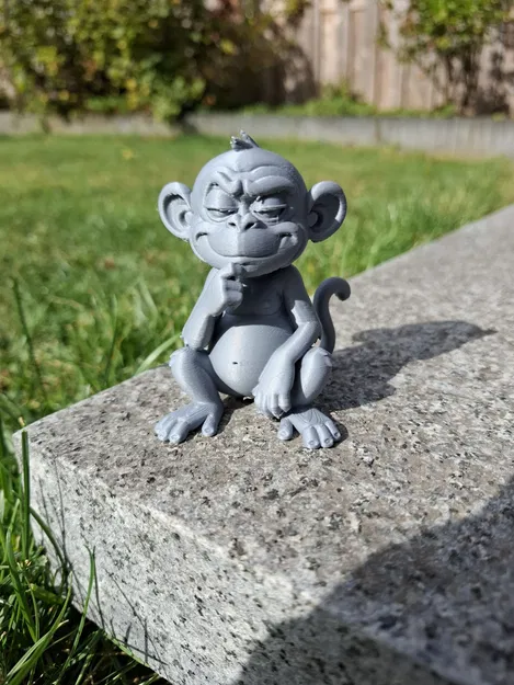 Cheeky Thinking Monkey – Khỉ Suy Tư Tinh Nghịch - Image 1