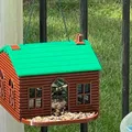 Máng ăn chim nhà gỗ Log Cabin Birder, in không cần support - Thumbnail 4