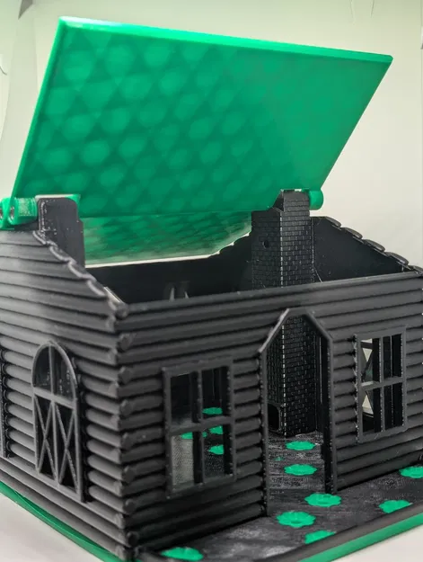 Máng ăn chim nhà gỗ Log Cabin Birder, in không cần support - Image 7