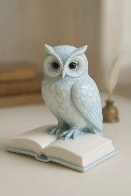 Cú mèo trên quyển sách - Image 1