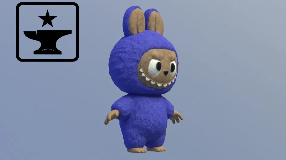 Labubu — figurine texture lông | 1 part | không cần sơn - Image 1