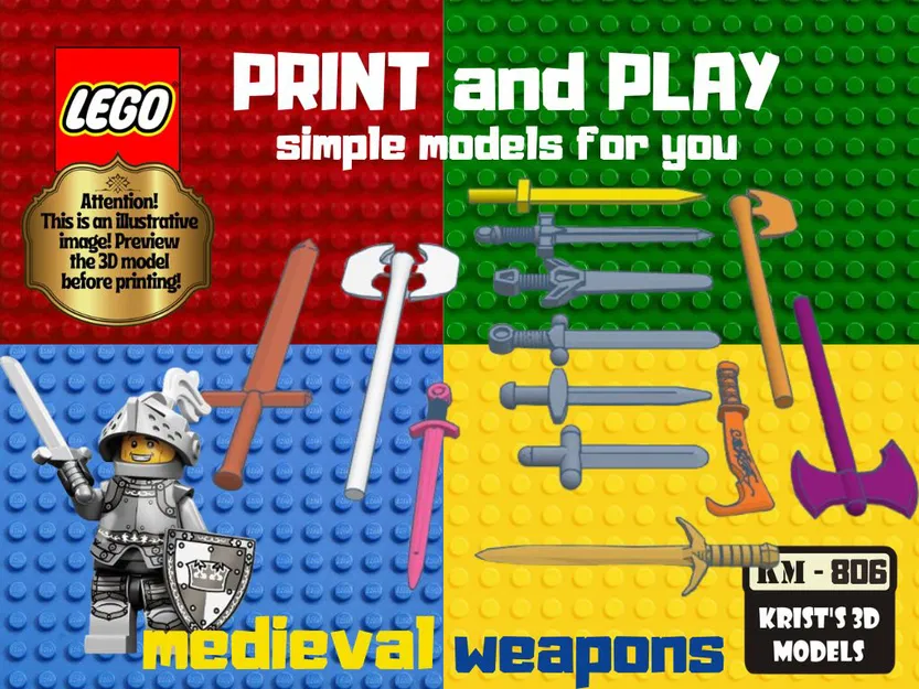 Vũ khí thời trung cổ cho LEGO (lego mediaval weapons) - Image 1