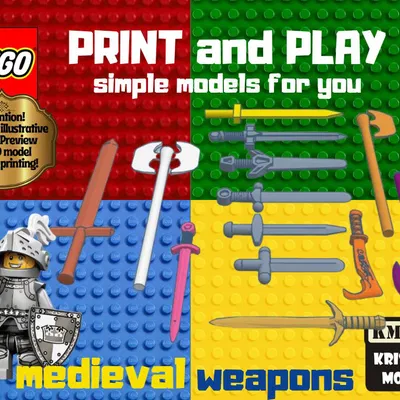 Vũ khí thời trung cổ cho LEGO (lego mediaval weapons)