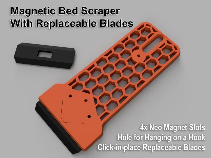 Dao cạo mặt bàn in nam châm: Spatula Magnetic Ultimate kèm lưỡi in được - Image 1