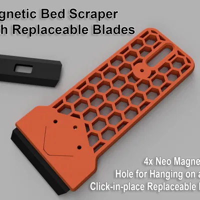 Dao cạo mặt bàn in nam châm: Spatula Magnetic Ultimate kèm lưỡi in được