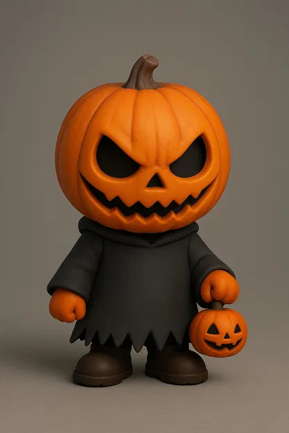 Pumpkinface Chibi – Biểu Tượng Kinh Dị Dễ Thương Cho In 3D - Image 1