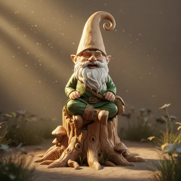 Chú Gnome Ngồi Trên Gốc Cây (The Tree Stump Gnome) - Image 1