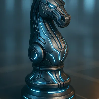 The Cyber Knight - Chesspiece (Quân Mã Cyber)