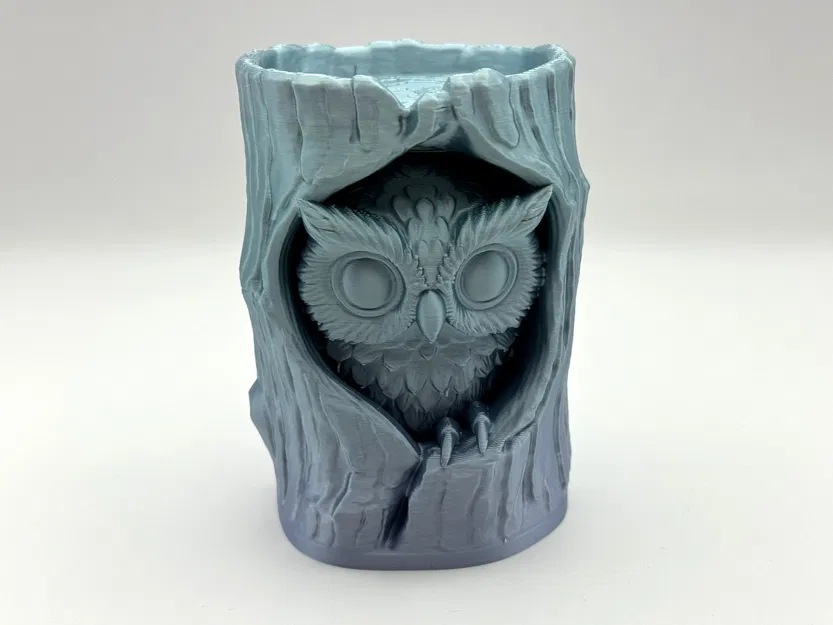 Tượng Cú Trong Khúc Gỗ (Owl in Log Figure) - Image 1