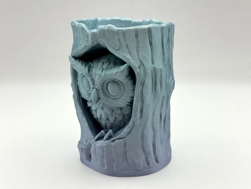 Tượng Cú Trong Khúc Gỗ (Owl in Log Figure) - Image 3